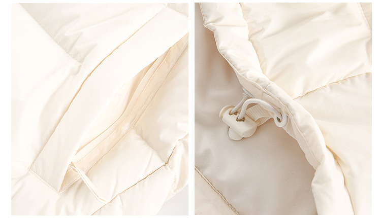 2024新款日系简约三防纯色羽绒服男女90白鸭绒外套冬季加厚羽绒服详情11