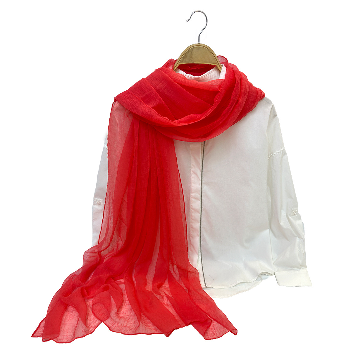 新款欧美出口纯色夏季防晒丝巾沙滩巾披肩 工厂批发定 制详情16