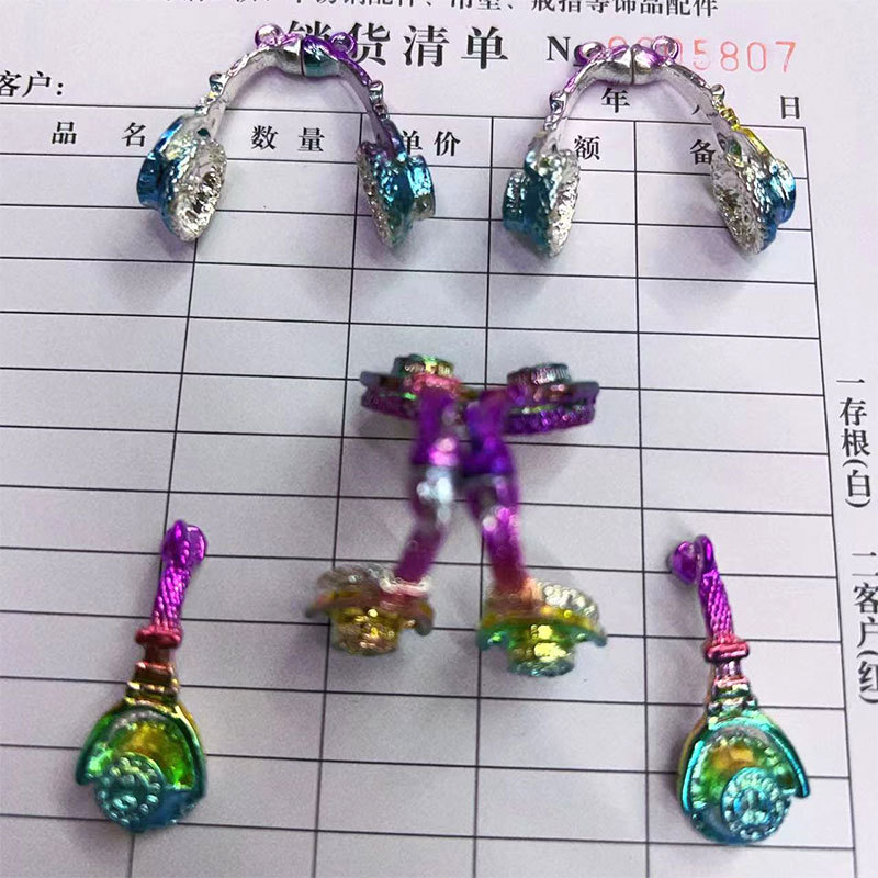 Cross-border best-selling retro DIY alloy necklace pendant, magnetic pendant, music headphones alloy jewelry accessories pic 4