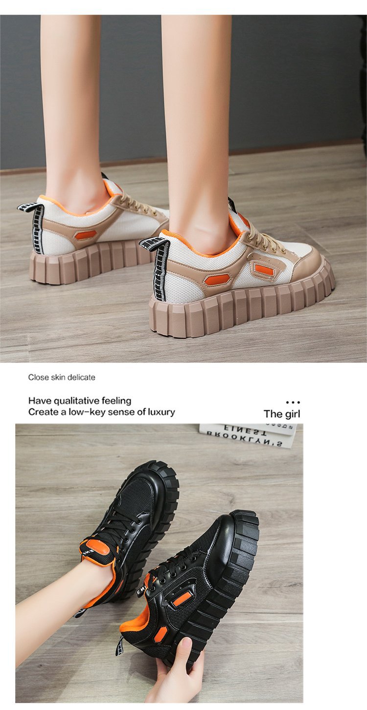 跨境外贸大码2021秋季新款街头时尚潮流圆头厚底女式休闲板鞋单鞋详情12