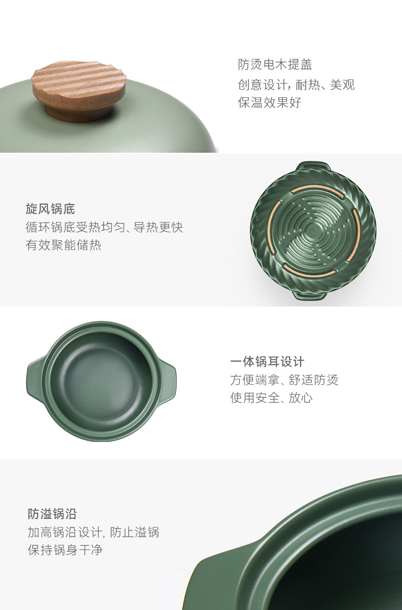 Nordic-style color-blocking clay pot stew pot, household gas open flame high-temperature resistant ceramic fashionable soup pot 煲仔饭 porridge pot pic 16