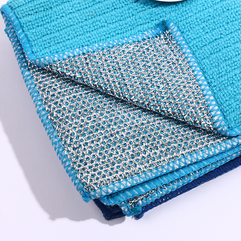 Dishcloths, wood fiber non-stick oil cleaning cloths, household daily cleaning cloths, scouring pad factory direct sales and wholesale supply pic 4