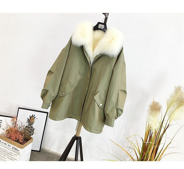 狐狸毛派克服女真毛中长款皮草皮毛一体棉服女2020新款冬季厚外套详情32