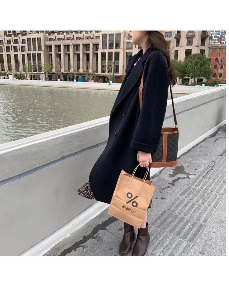 双面大衣女中长款2022新款韩版秋冬宽松洋气羊毛呢外套冬详情33