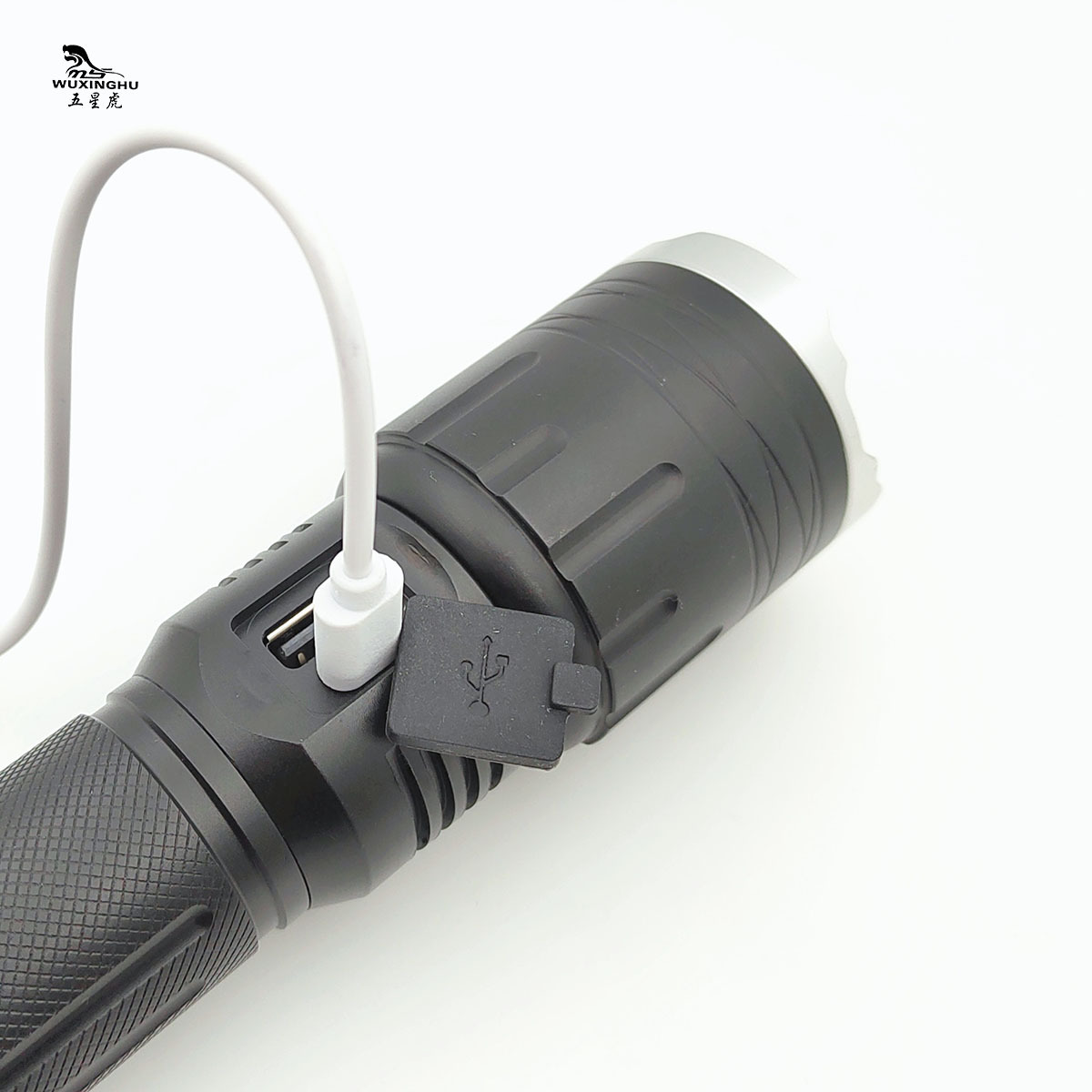 Cross-border bestseller: Aluminum alloy white laser long-range high-intensity flashlight, USB charging zoom ultra-bright outdoor flashlight pic 11