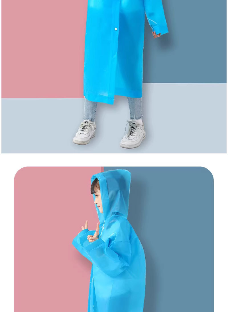 儿童雨衣eva非一次性商丘连体徒步透明雨衣旅游玩水漂流便携雨衣详情11
