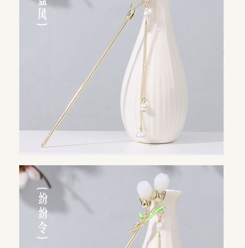 Ancient-style hairpins, coiled hair, pearl hairpins, versatile for daily use, simple Hanfu, magic stick hairpins, Chinese-style headwear and hair accessories for women pic 12