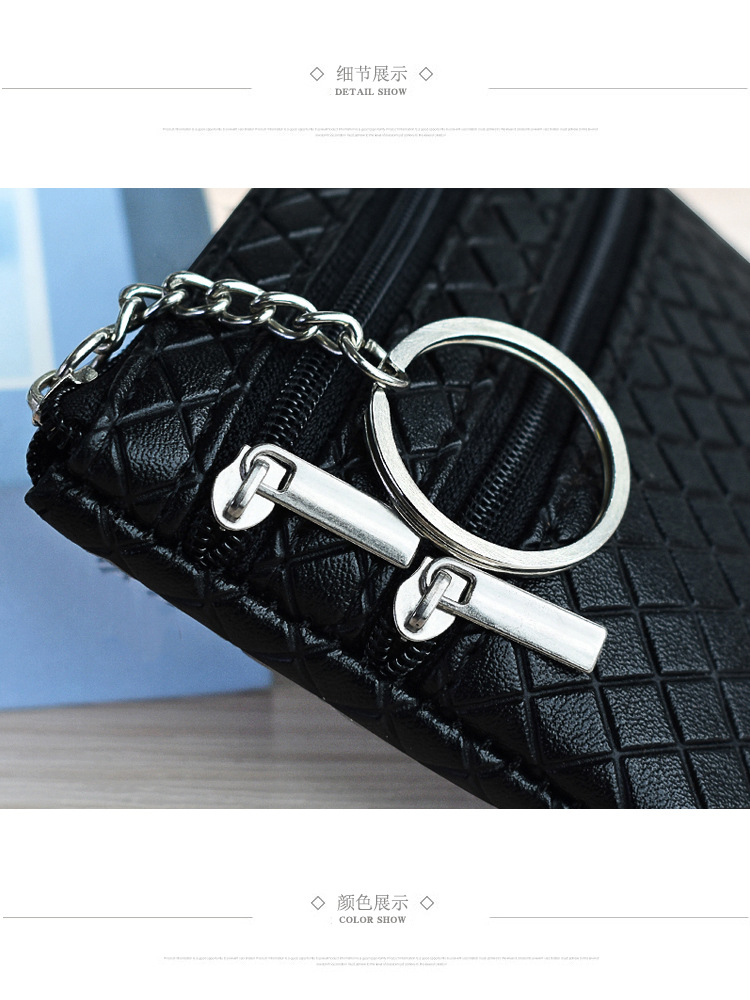 包包女新款简约女士零钱包格纹复古钥匙包小巧便携菱格软面卡包详情13