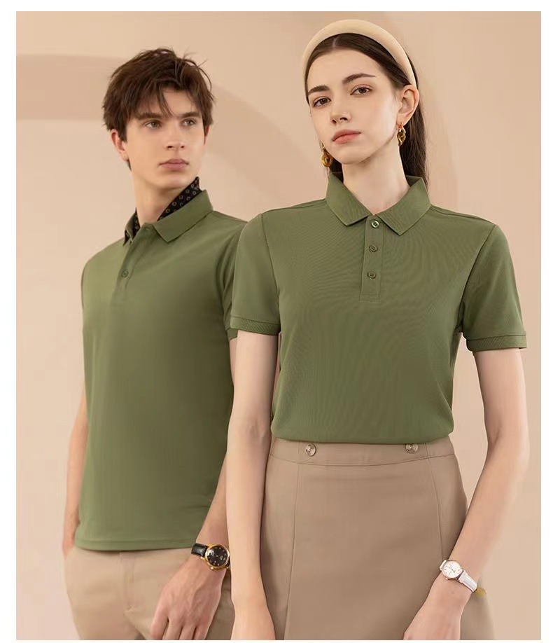 Solid-color POLO shirts, custom-printed work clothes, lapel short-sleeved T-shirts, group uniforms, work clothes, company uniforms, embroidery pic 33