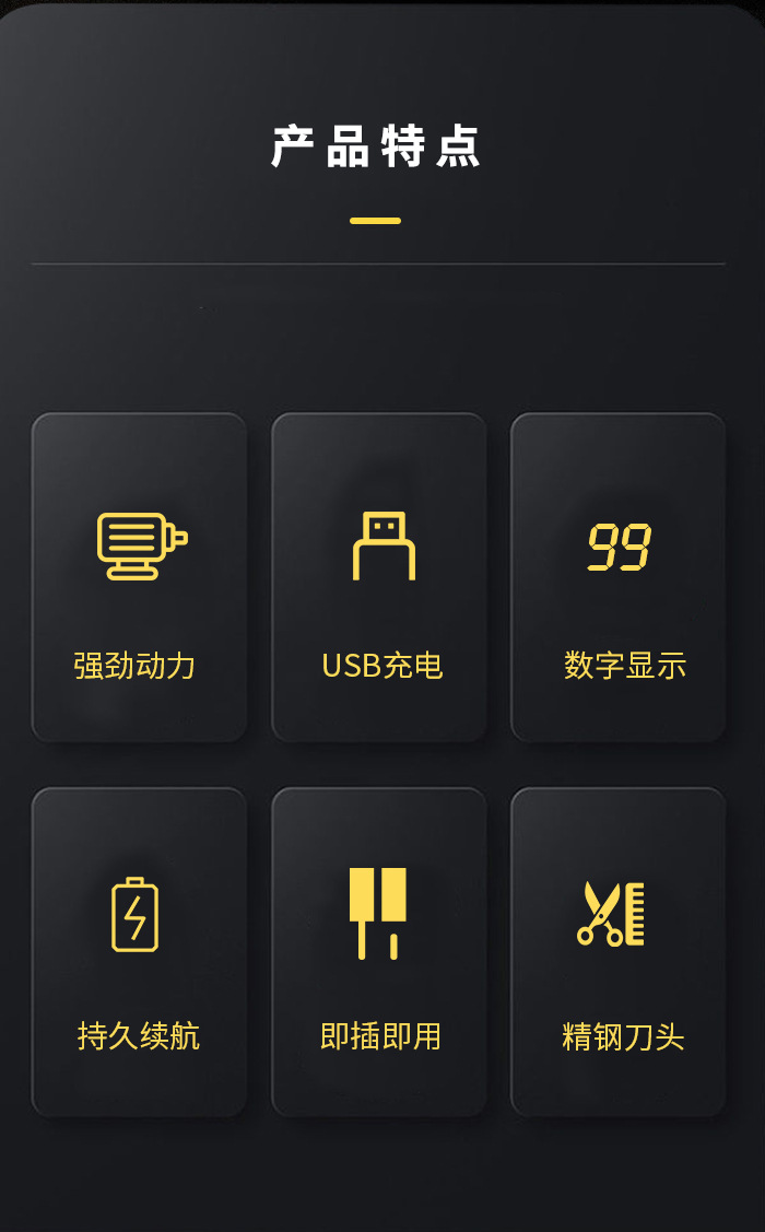 科美/KEMEI跨境电推子理发剪套装专业雕刻电动剃须刀电推剪理发器KM-2131详情2