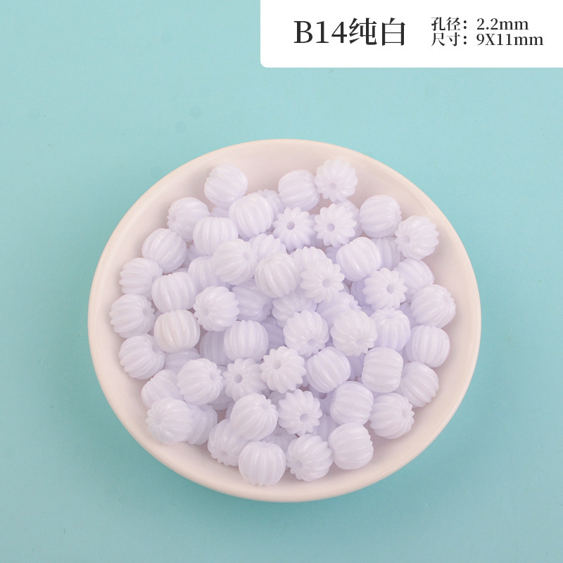 New macaron-colored camellia beads perforated solid rose loose beads diy beading material resin accessories pic 13