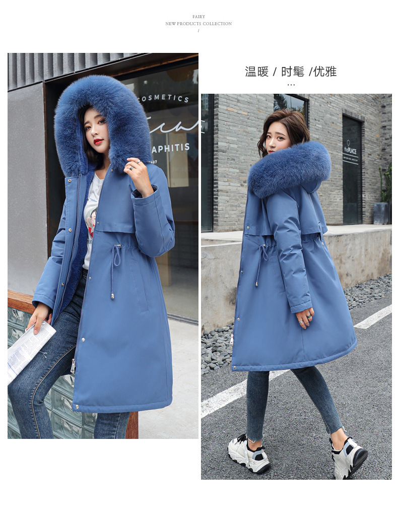 Winter new mid-length Paisuke cotton-padded jacket for women, Korean version of lambskin wool down cotton-padded jacket for women pic 27