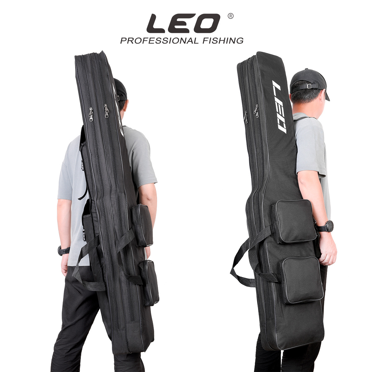 28064 LEO/ Leou [Double-Layer knife-shaped Large-belted Fishing Tackle Bag 1.3m] European-style reservoir fishing rod and sea rod Bag pic 17