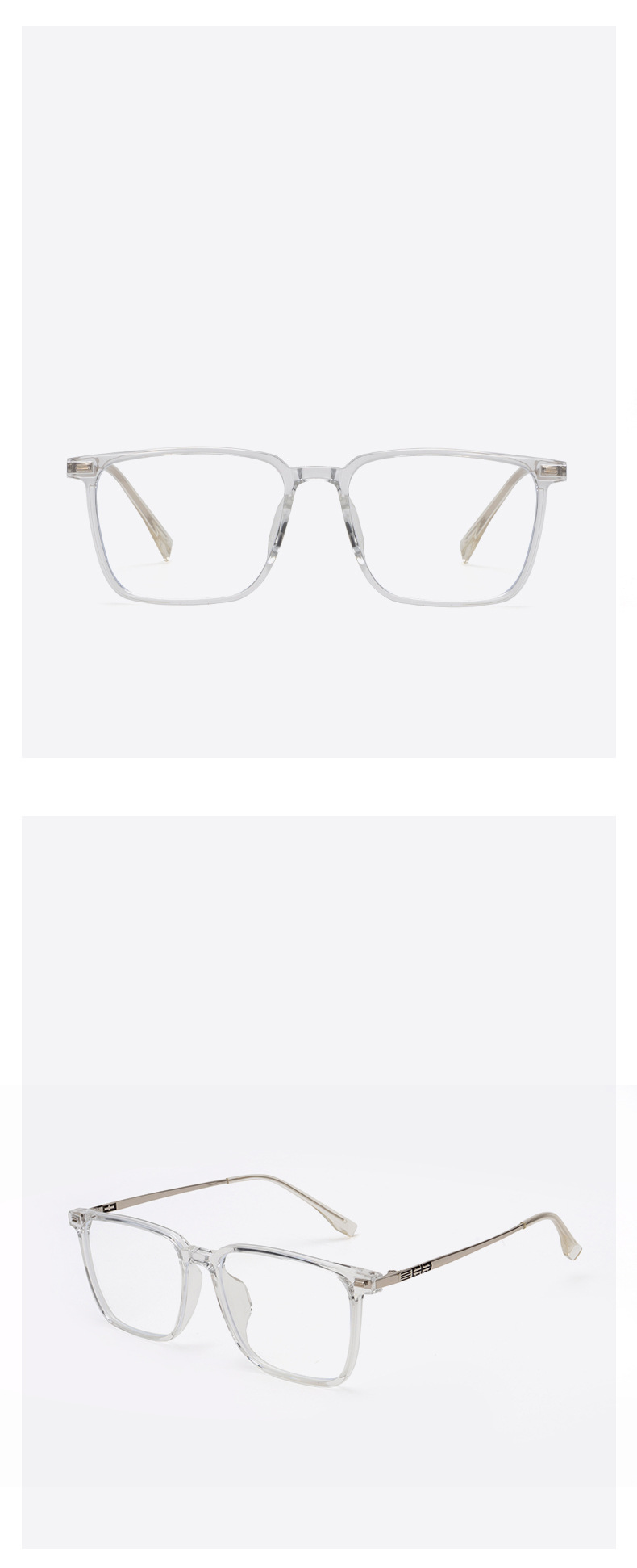 8108TR90 square, ultra-light, soft, transparent, anti-blue light, high-end look, business student female glasses frame pic 16