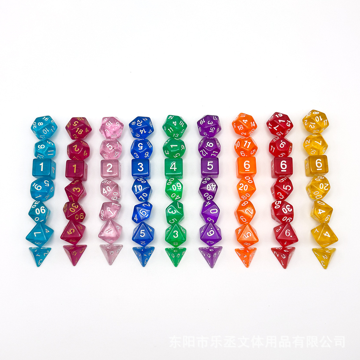 多面骰子透明套装多面筛子跑团桌游色子批发详情1