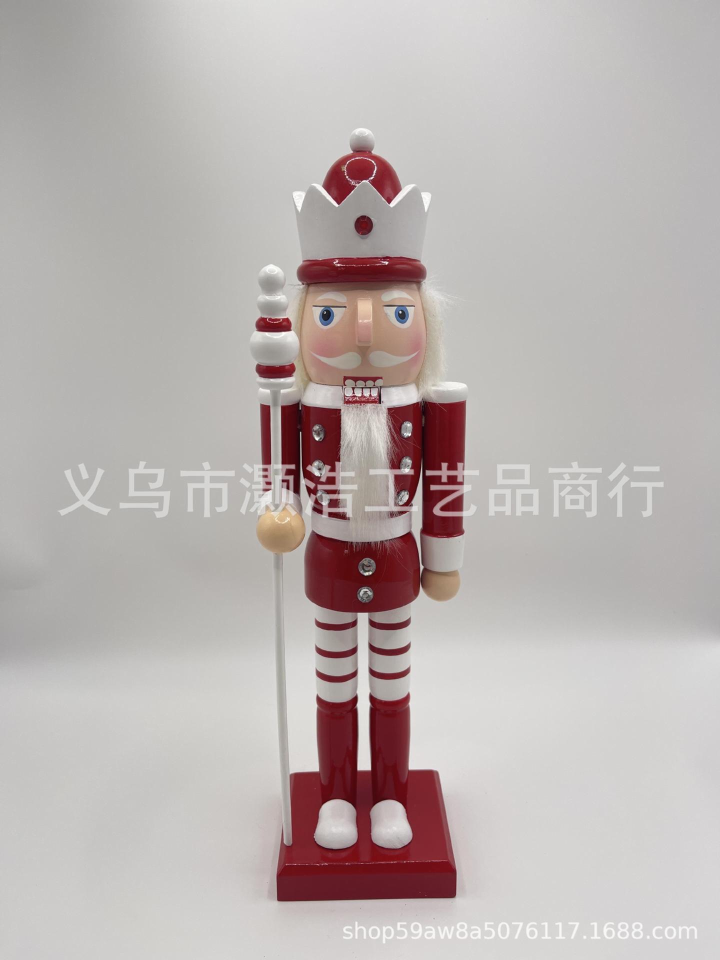 胡桃夹子木偶锡兵士兵木头胡桃人外贸现货复古款圣诞节小摆件批发详情5