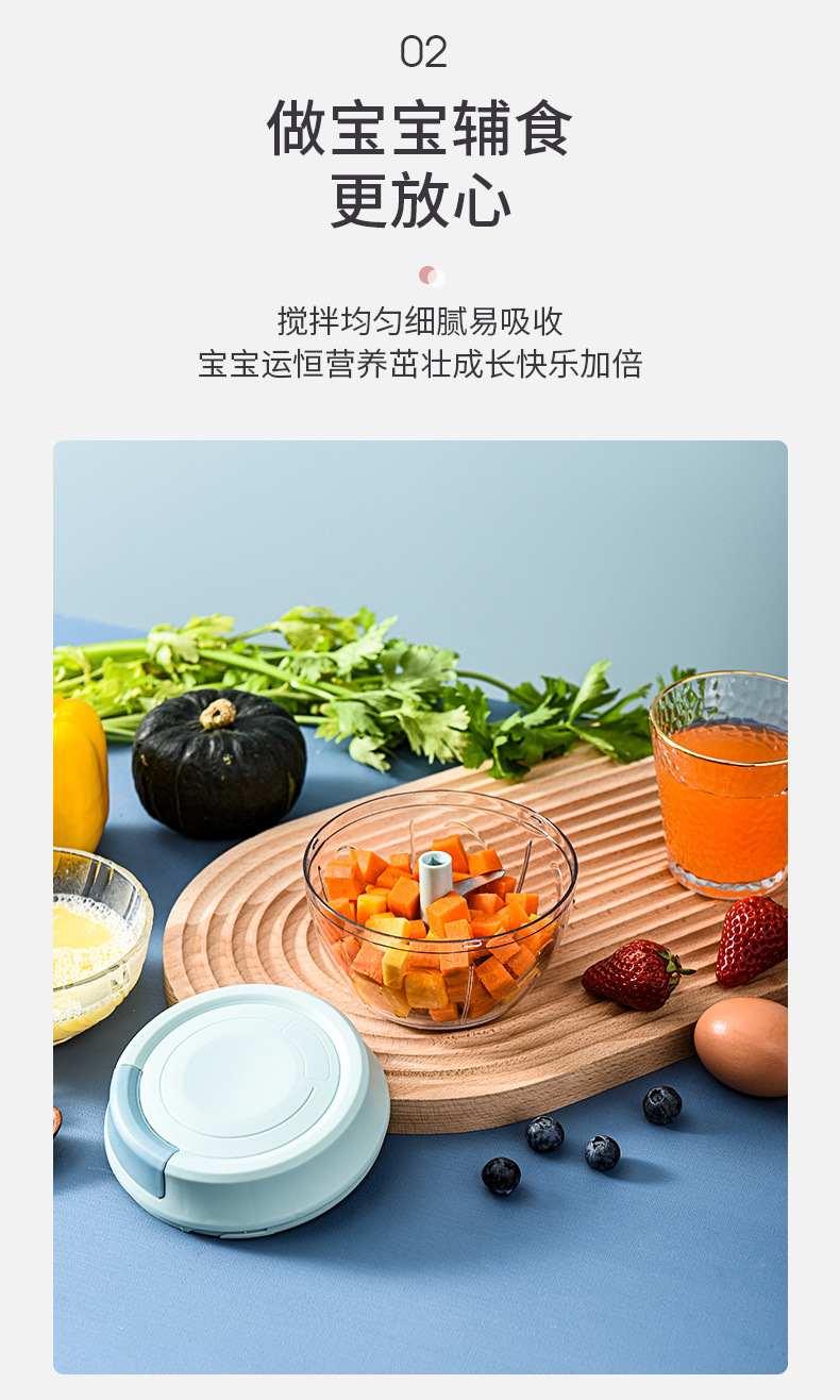 Garlic paste magic tool, garlic mince mixer, mini kitchen garlic mashing machine, manual garlic pulling machine, garlic and meat mince, small meat grinder for complementary foods pic 12