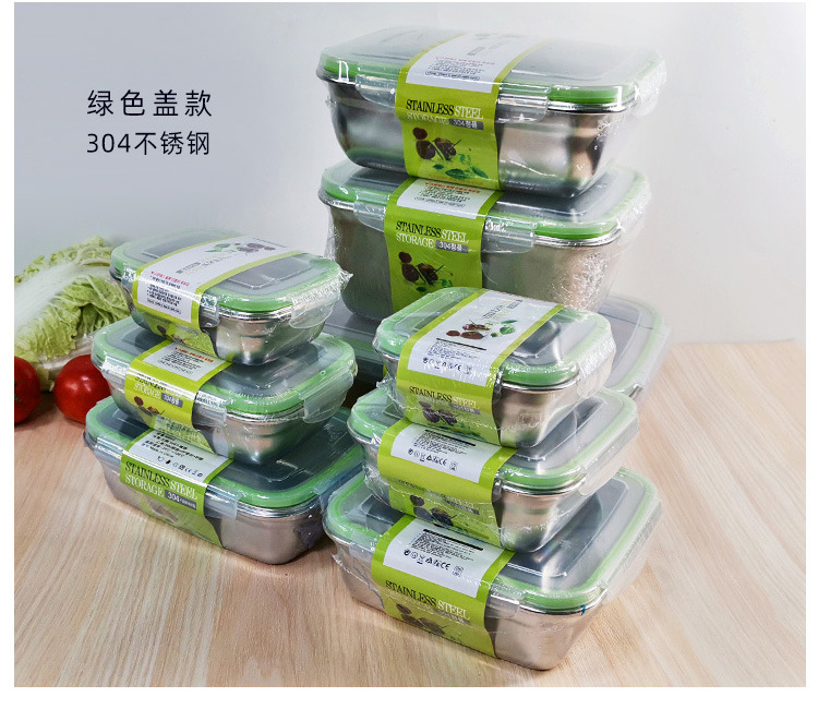 316 stainless steel food storage box, square lunch box, lunch box, refrigerator with lid, sealed storage box, fruit box set pic 36