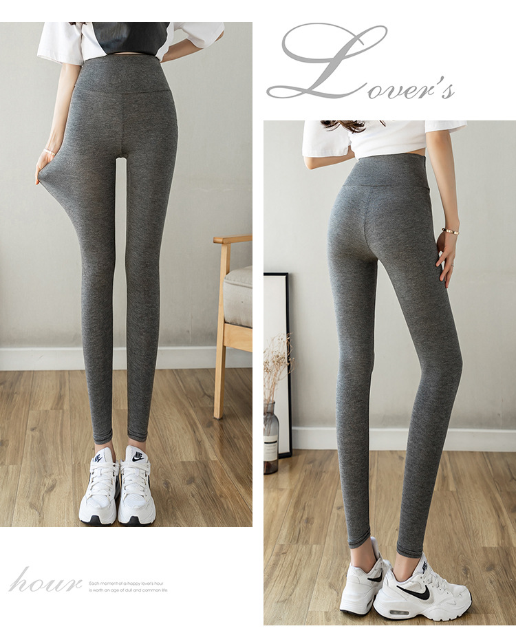 Summer Modal leggings for women, thin, high-waisted, breathable and soft, are a quality fitness yoga pants exclusively for chubby girls pic 17