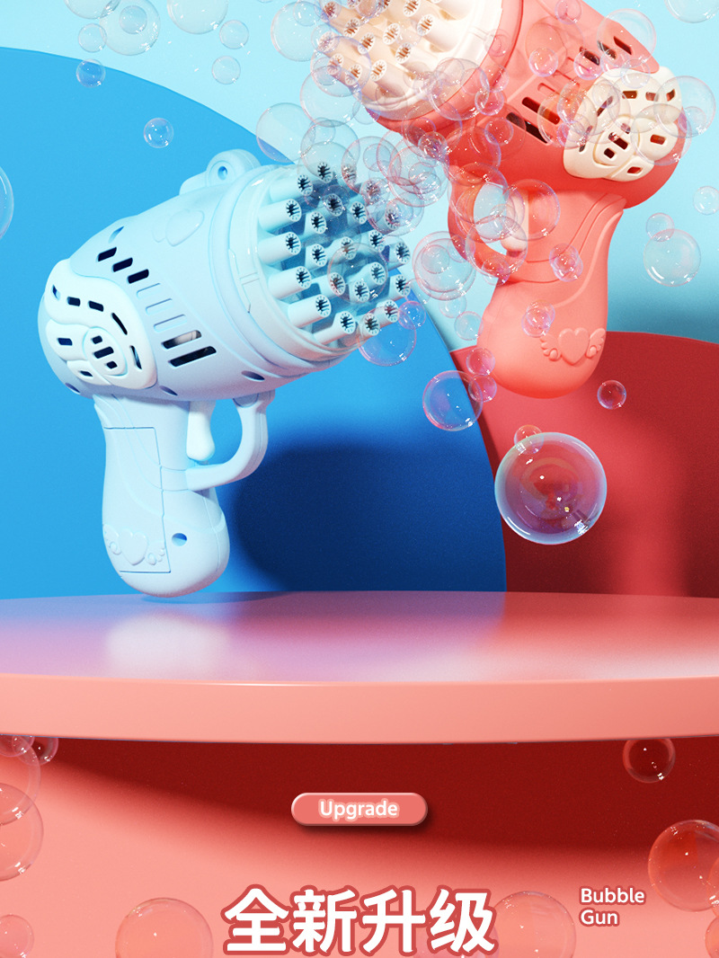 新款网红太空宇航员泡泡机电动10孔泡泡枪儿童玩具加特林跨境批发详情31