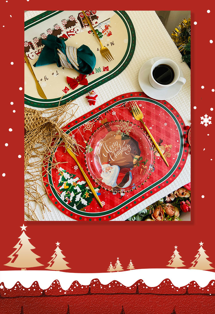 圣诞节餐垫皮革节日隔热垫印花桌垫布跨境聚会装饰杯垫派对西餐垫详情14