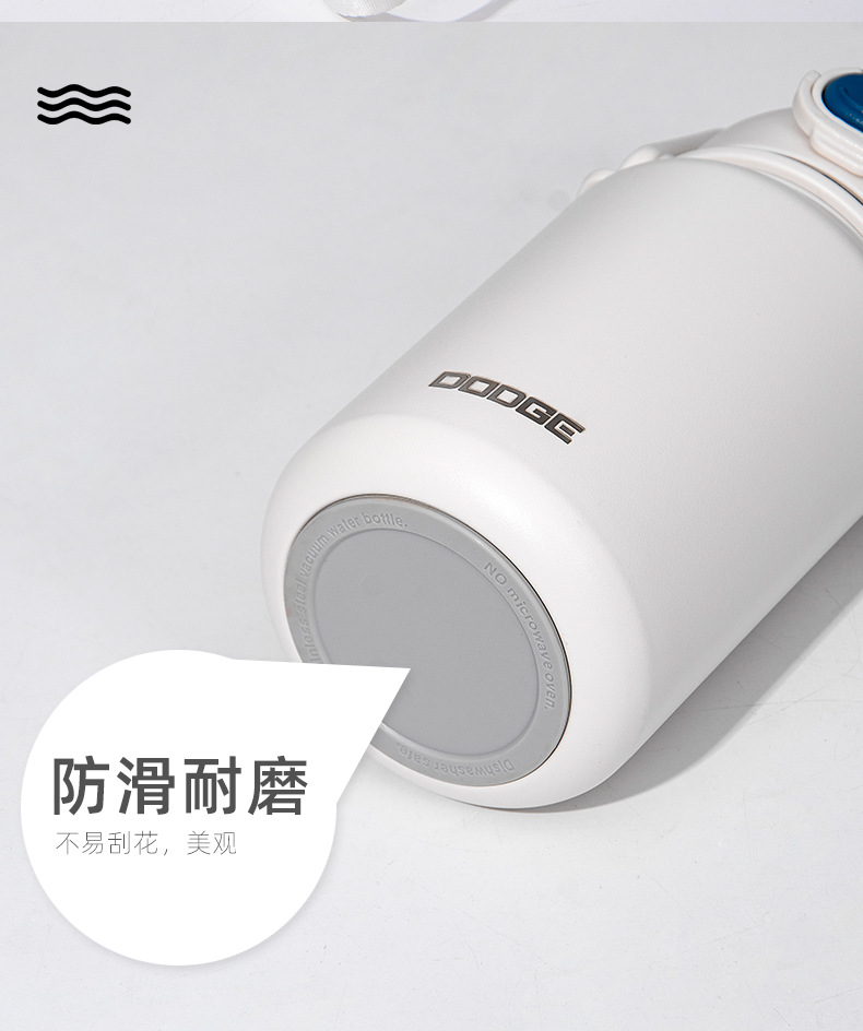 1000ML Dodge Hiking Double-drinking thermos, 316 stainless steel, large-capacity portable thermos for both men and women that can be carried diagonally pic 8