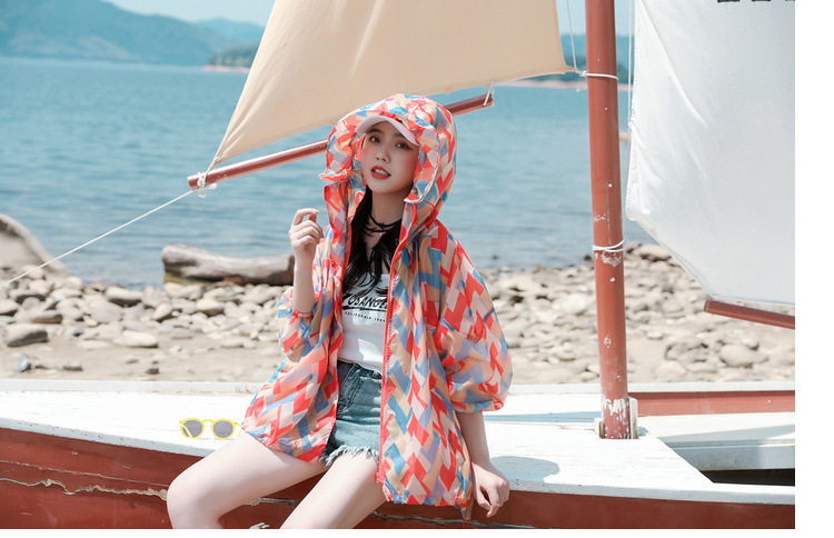 Summer 2021 sun-protective clothing for women, mid-length, UV protection, outdoor, versatile, lightweight and fashionable sun-protective clothing, large-sized jacket pic 20