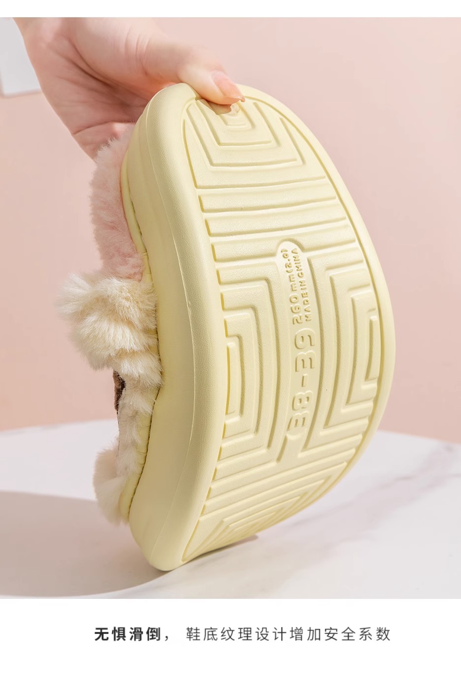 棉拖鞋女士秋冬季家居室内2023新款厚底保暖防滑居家用情侣拖鞋男详情10