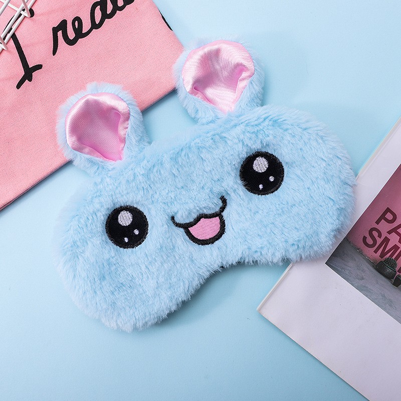 跨境新款卡通可爱毛绒护眼睡眠眼罩萌猫创意动漫设计冰敷眼罩批发详情19