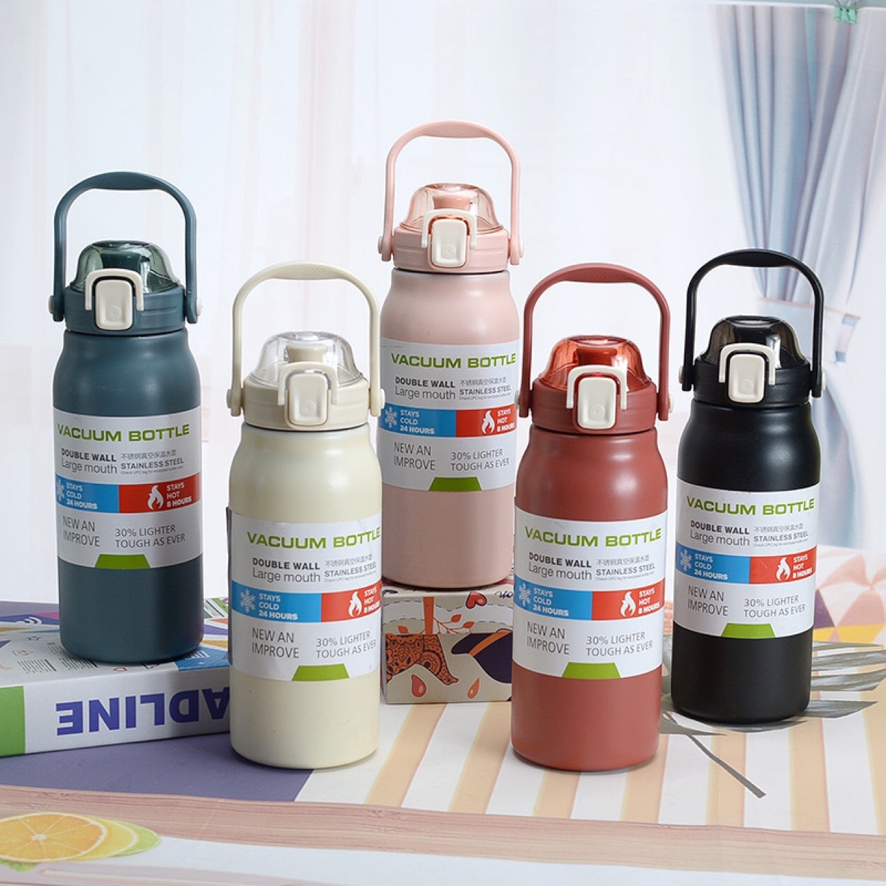 Self-developed oidire portable car water boiling travel kettle, cold drink coffee, tea and water separation, tea-making exercise, long-lasting heat preservation kettle, large capacity with straw pic 21