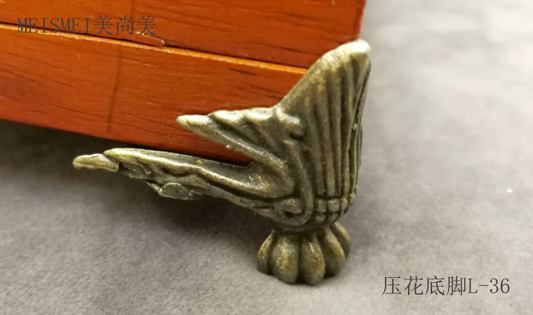 Antique base furniture, hardware base, wooden box, gift box, corner guard, alloy base, bronze color base, 1.2cm-3cm pic 3