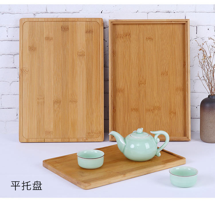 竹木制茶盘托盘长方形茶水杯茶具托盘木质餐盘水果盘日式面包盘详情12