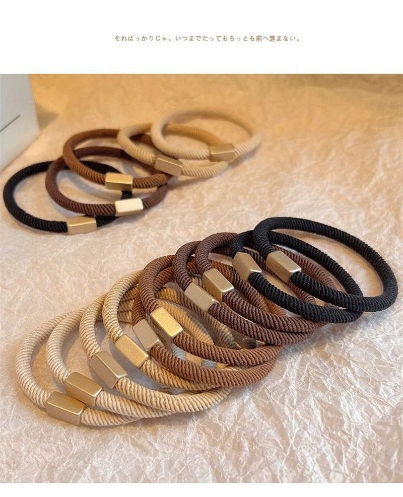 A new black women's hair band with a Korean-style Dongdaemun headband, featuring a simple and highly elastic square buckle leather band pic 9