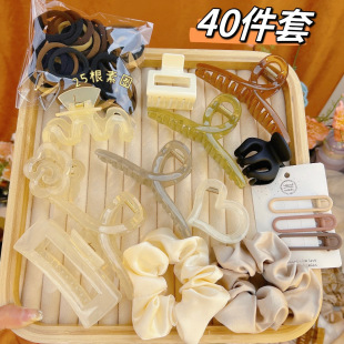 13CM大号黑色高级感抓夹百搭纯色发量多鲨鱼夹盘发发夹交叉发抓详情10