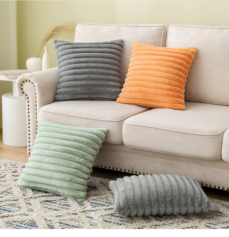New autumn and winter products: short fur, long fur, vertical stripes, rabbit fur, soft cushions and pillowcases pic 6