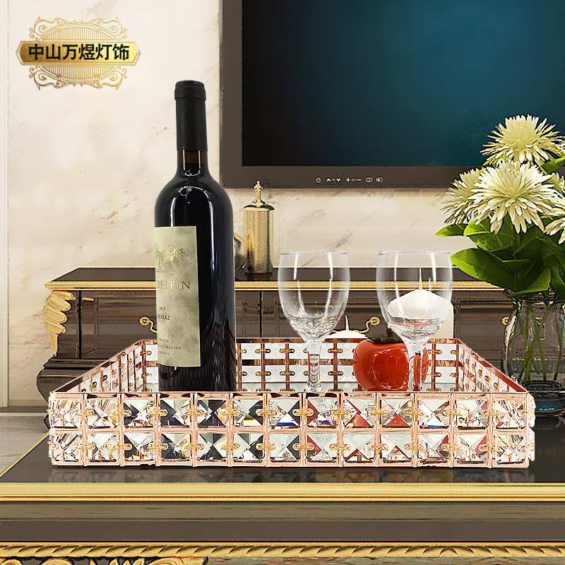 跨境家用零食糖果托盘穆斯林节日用品餐盘铁艺长方盘果盘家居装饰详情5