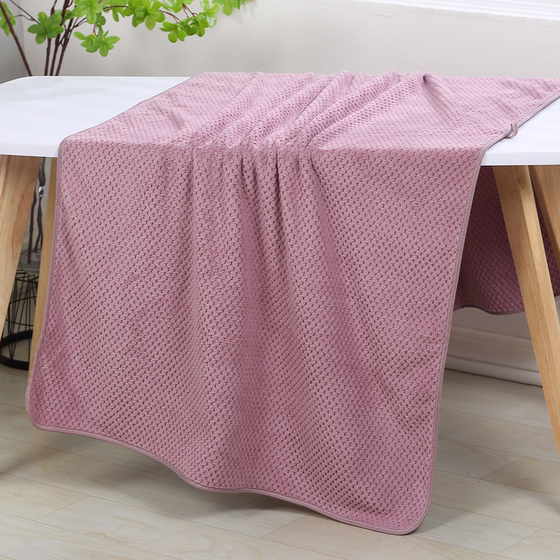 [LOVELY HOME] plain piña plaid high density coral fleece toalla de baño para adultos plain plus toalla de baño engrosada toalla de baño combinada pic 19