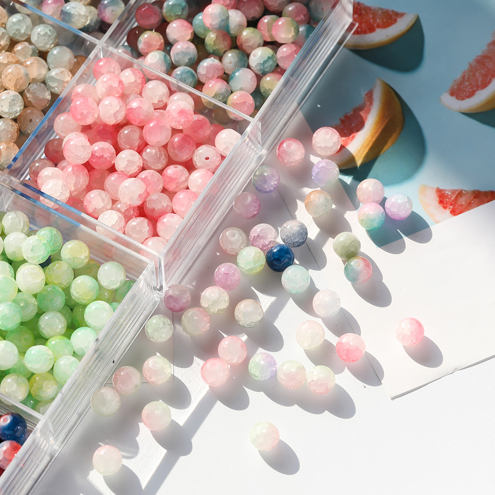 圆珠爆花10mm琉璃珠手工串珠玻璃散珠子 diy手链手串饰品配件批发详情3