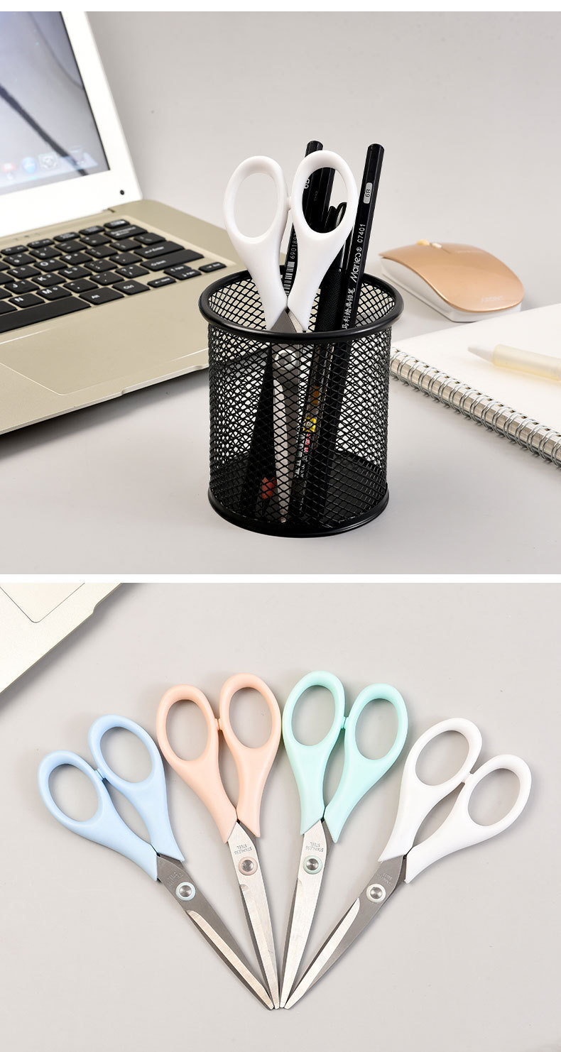 Factory direct supply of office paper-cutting, hand scissors, stainless steel scissors, large and small sizes, student stationery, household small scissors pic 16