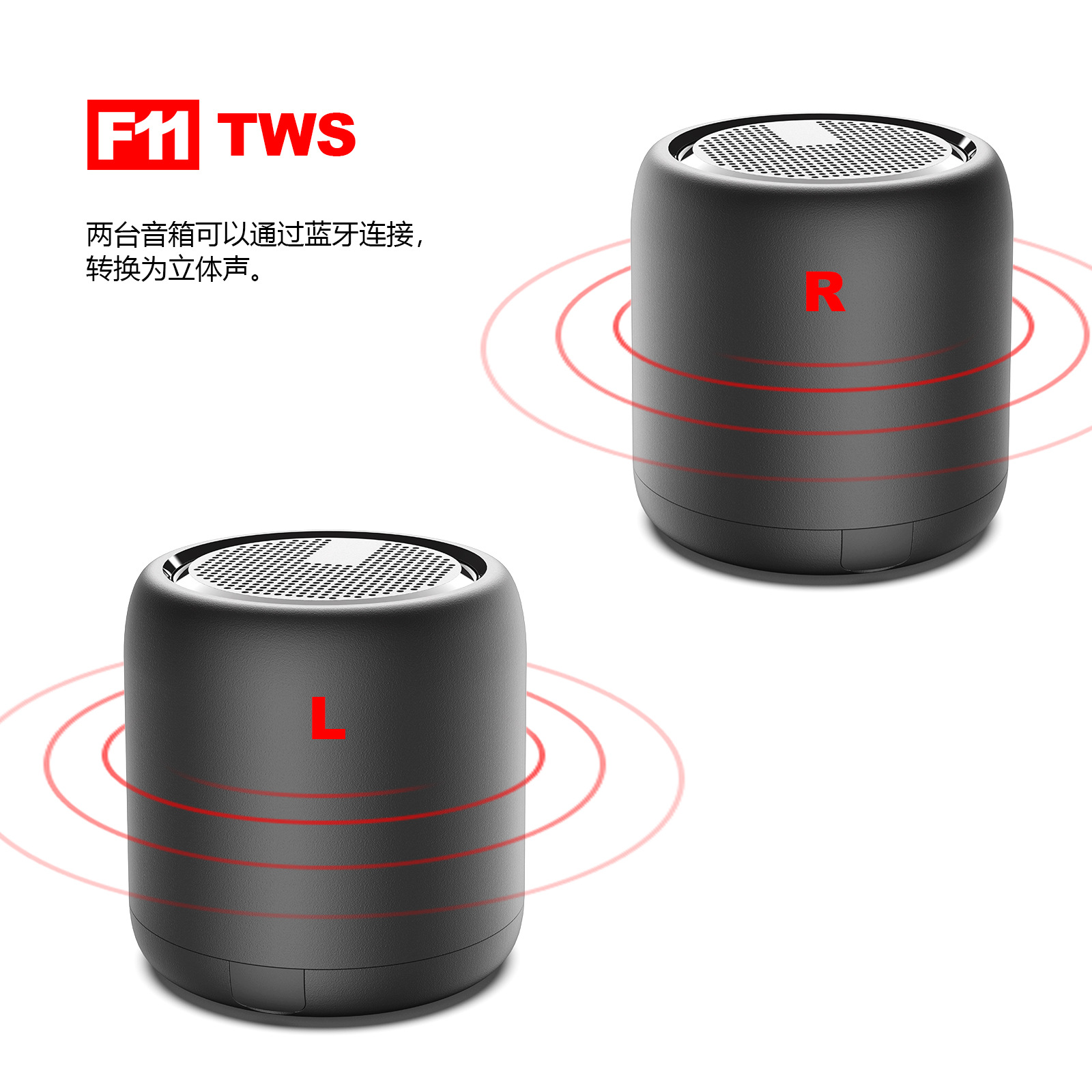 2023 New Model Bluetooth Speaker F11 Mini Wireless TWS couplet subwoofer gift small batch wholesale with marking pic 15