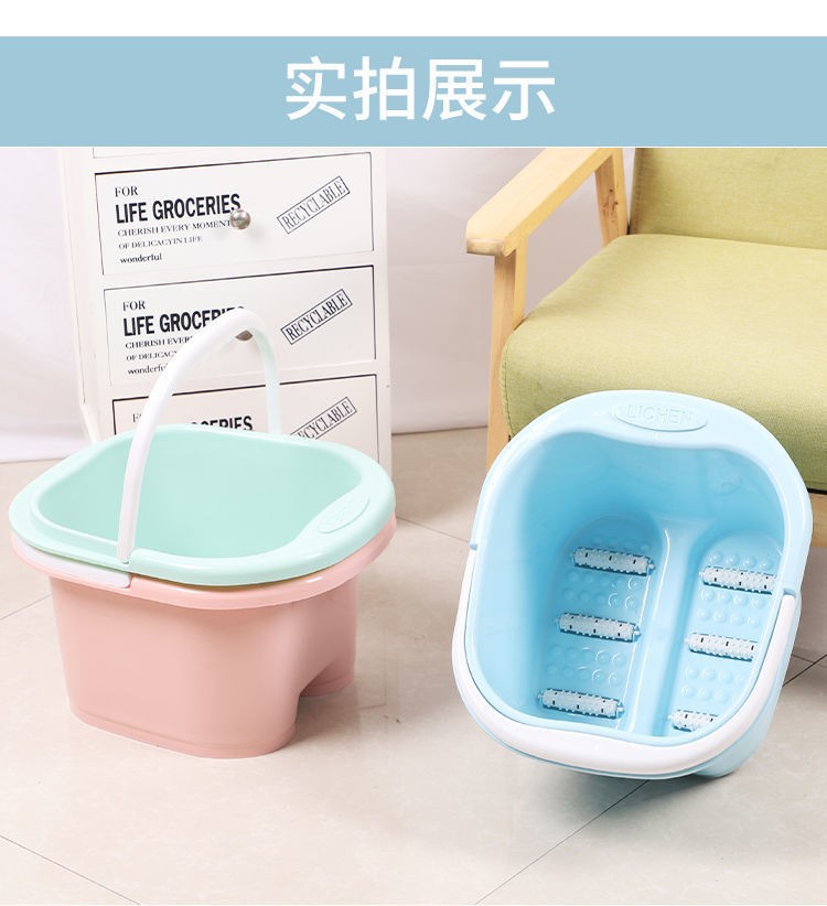 洗脚盆塑料泡脚桶加深四轮六轮按摩足浴盆家用加厚手提泡脚盆批发详情2