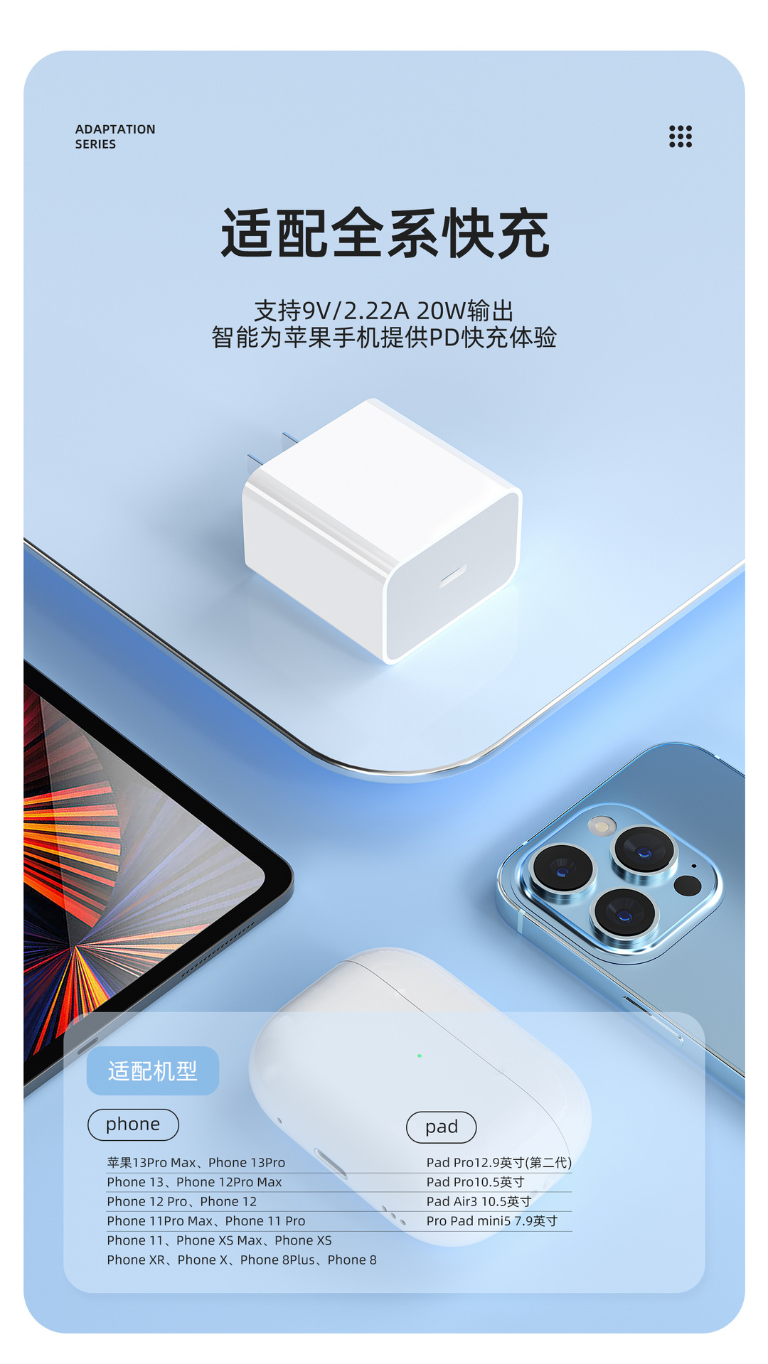 适用15苹果充电器pd20w手机快充充电头原装套装原厂快充头批发详情23