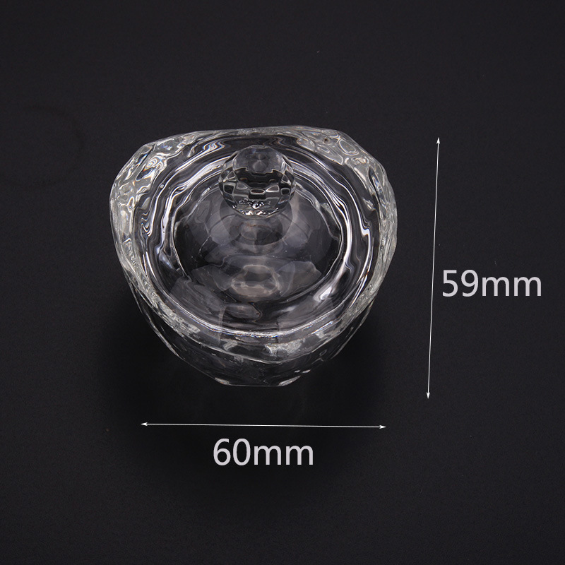 Cross-border exclusive glass crystal cups with LIDS for nail art, irregular-shaped crystal cups, and special octagonal cups for holding crystal liquid pic 7