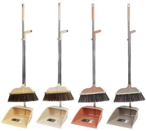 New broom and dustpan set, soft wool two-piece set, household broom and dustpan set for sweeping dirt and paper scraps pic 2
