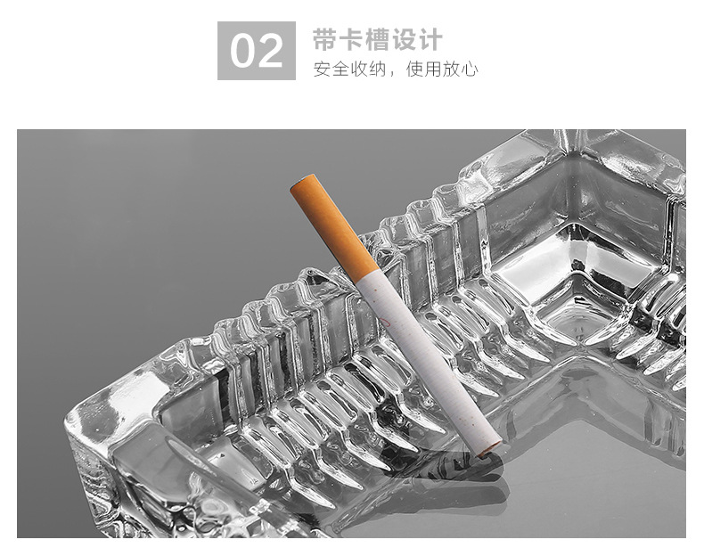 Green Apple Classic ashtray Square Wheel Ashtray YG1016 series wholesale Creative transparent ashtray for hotel and household use pic 10