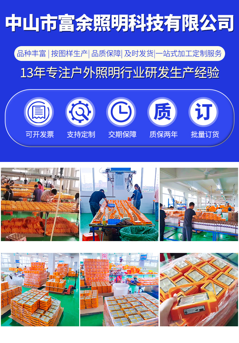 跨境热销户外太阳能手提USB充电投光灯 摆摊露营太阳能应急投光灯详情1