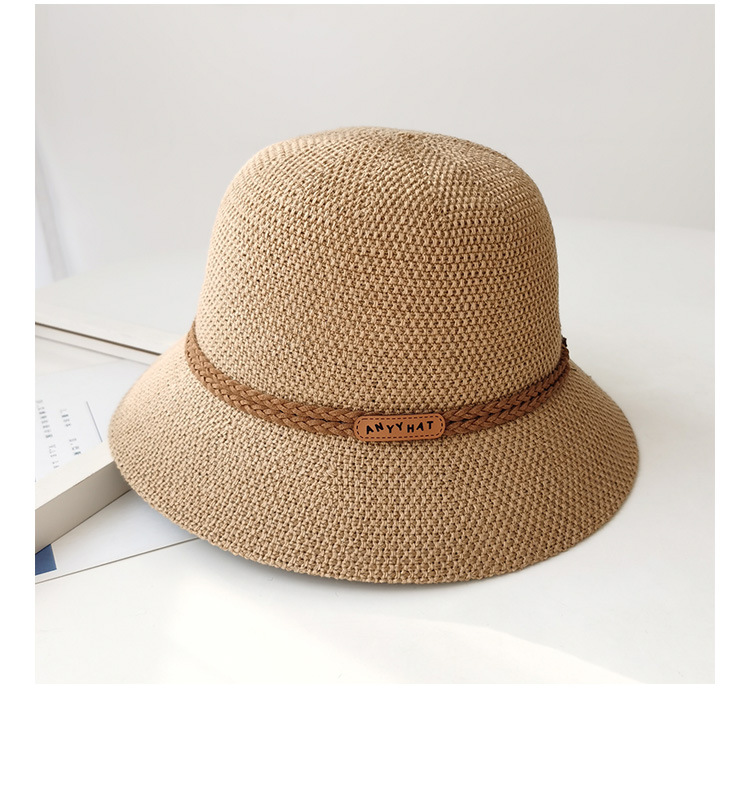 麻花装饰透气渔夫帽子女春夏天百搭遮阳盆帽日系休闲旅游圆顶礼帽详情21
