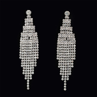 S925银针韩国耳饰流苏长款锆石耳环耳坠批发夏季新娘饰品耳环厂家详情5