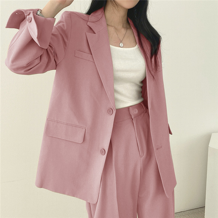 卡其色西装外套女2023新款春秋季韩版小西服套装女士休闲气质上衣详情17