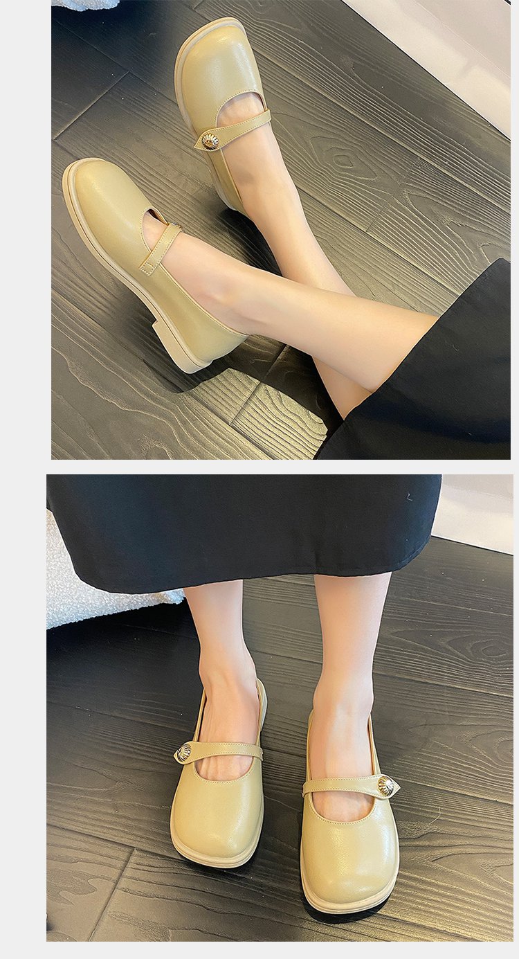 浅口低跟软面小皮鞋女2022年夏季新款学院风休闲舒适女式单鞋批发详情9